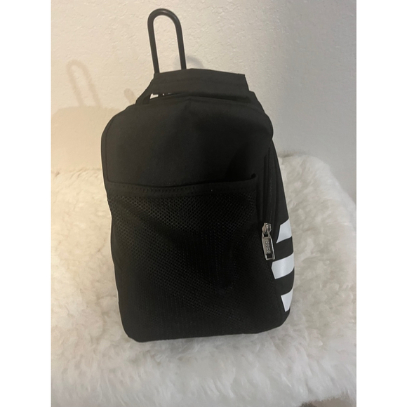 Adidas Santiago Unisex Insulated Small Lunch Bag Compact Black White Rainbow. - Picture 4 of 9